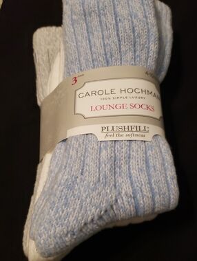 NWT'Carole Hochman Plushfill Lounge Socks -  (3 Pair) Size 4-10